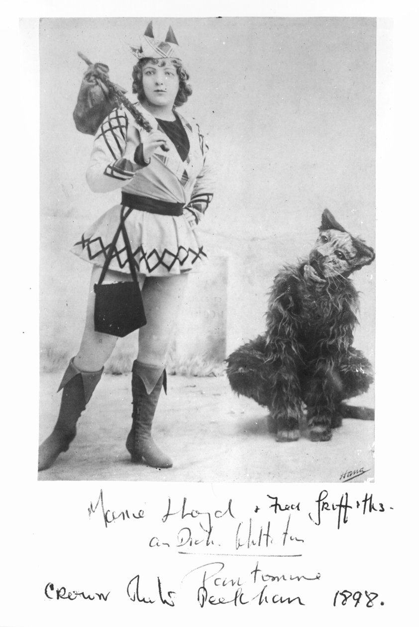 ماري لويد (1870-1922) مثل ديك ويتنجتون في عام 1898 بواسطة مصور انجليزى