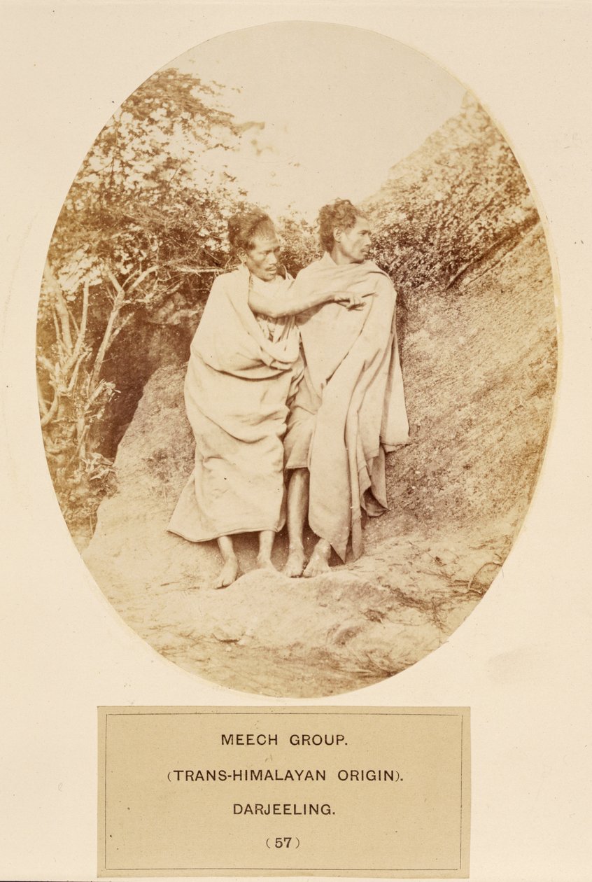 Meech Group (Trans-Himalayan Origin) ، دارجيلنغ ، من شعب الهند ، بقلم جيه فوربس واتسون ، تم نشره عام 1868 (طبعة زخرفية) بواسطة مصور انجليزى