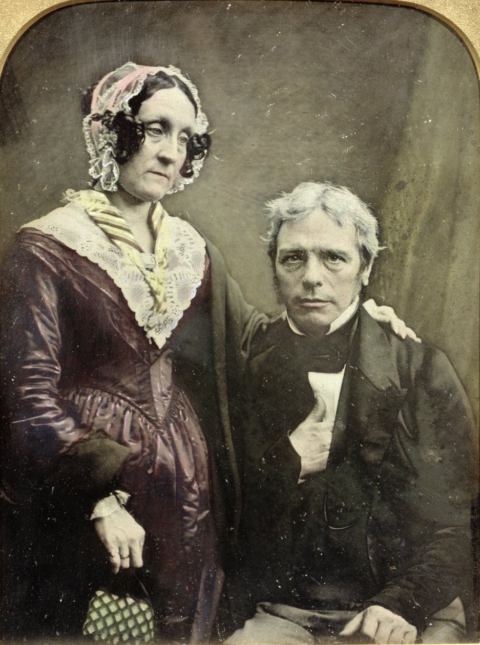 مايكل وسارة فاراداي ، 1840 - 50s (daguerreotype) بواسطة مصور انجليزى