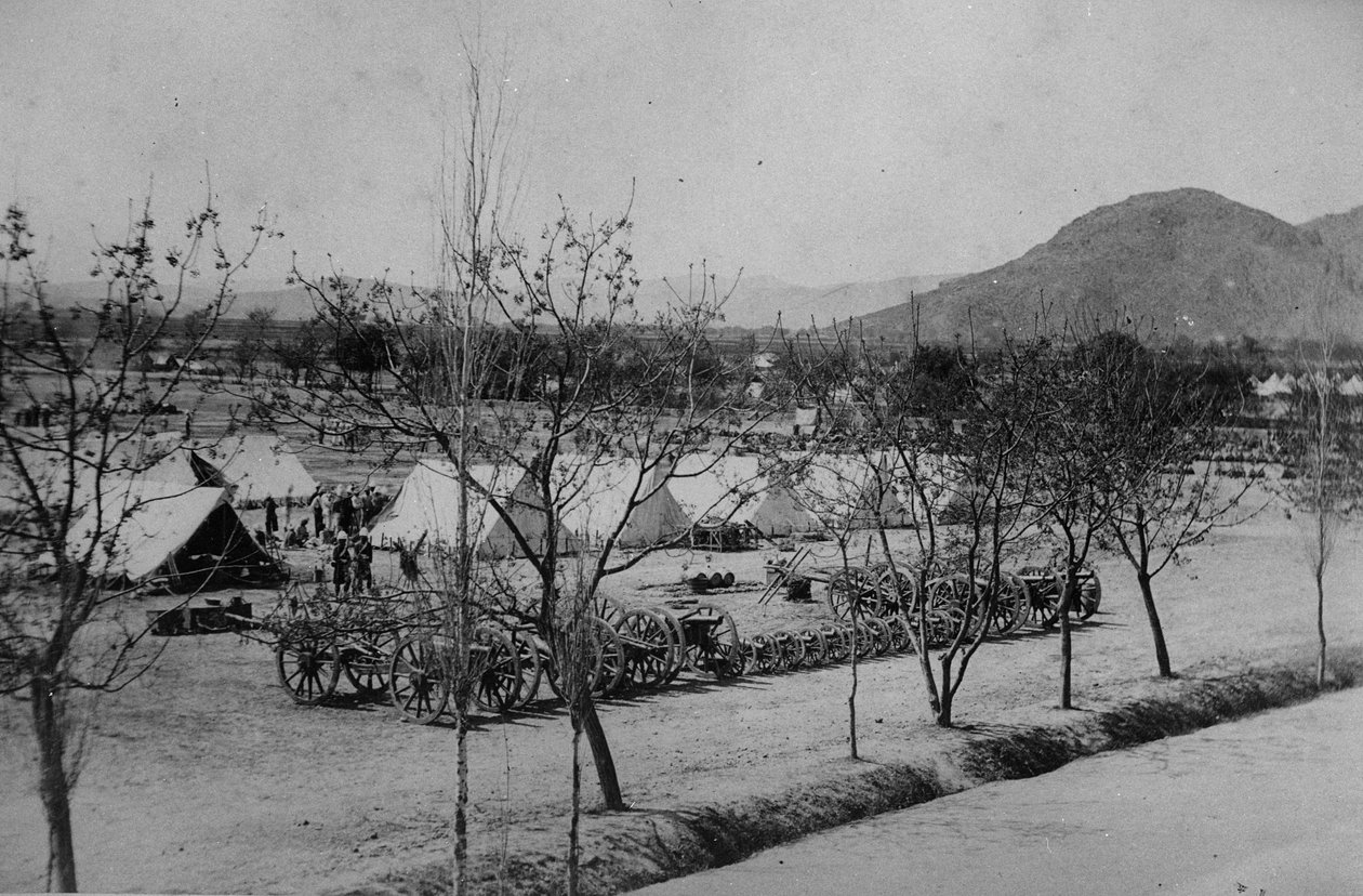 المعسكر العسكري خلال الحرب الأنغلو-أفغانية الثانية ، 1878-1880 بواسطة مصور انجليزى