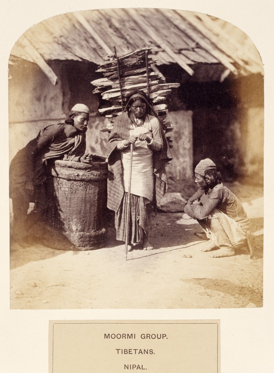 مجموعة مورمي ، التبتيون ، نيبال ، من شعب الهند ، بقلم جيه فوربس واتسون ، تم نشره عام 1868 (طبعة زخرفية) بواسطة مصور انجليزى