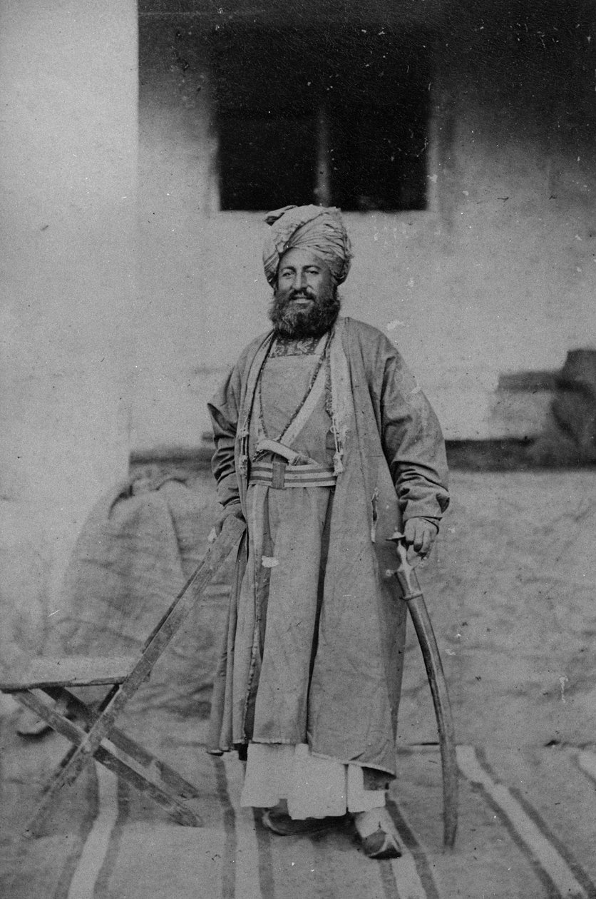 صورة لرجل تم التقاطه خلال الحرب الأنغلو-أفغانية الثانية ، 1878-1880 بواسطة مصور انجليزى