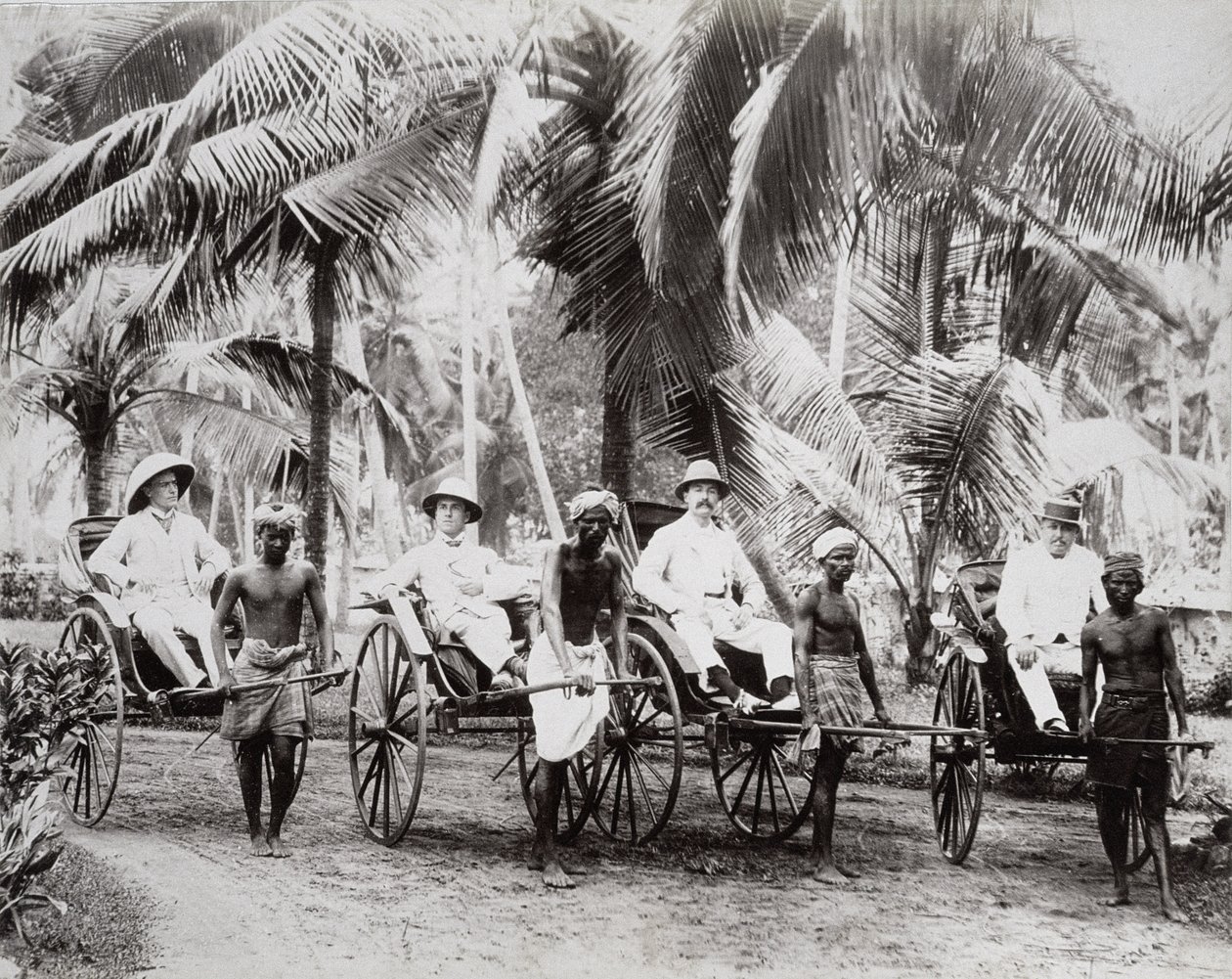 ناقلات عربة ، سيلان ، c.1875 (طباعة زلال) بواسطة مصور انجليزى