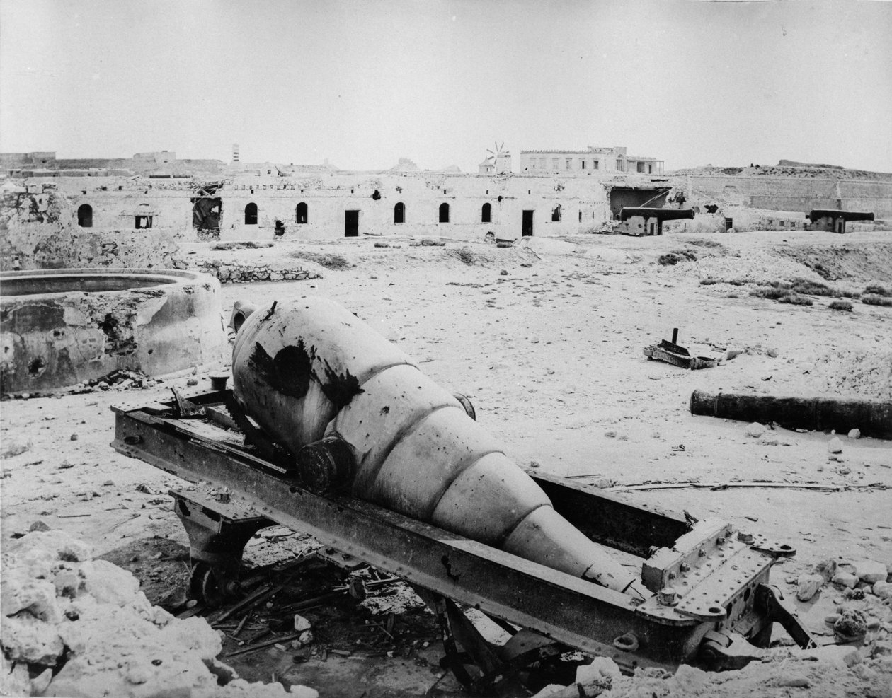 أطلال ومدفعية في Fort Meks ، 1882 بواسطة مصور انجليزى
