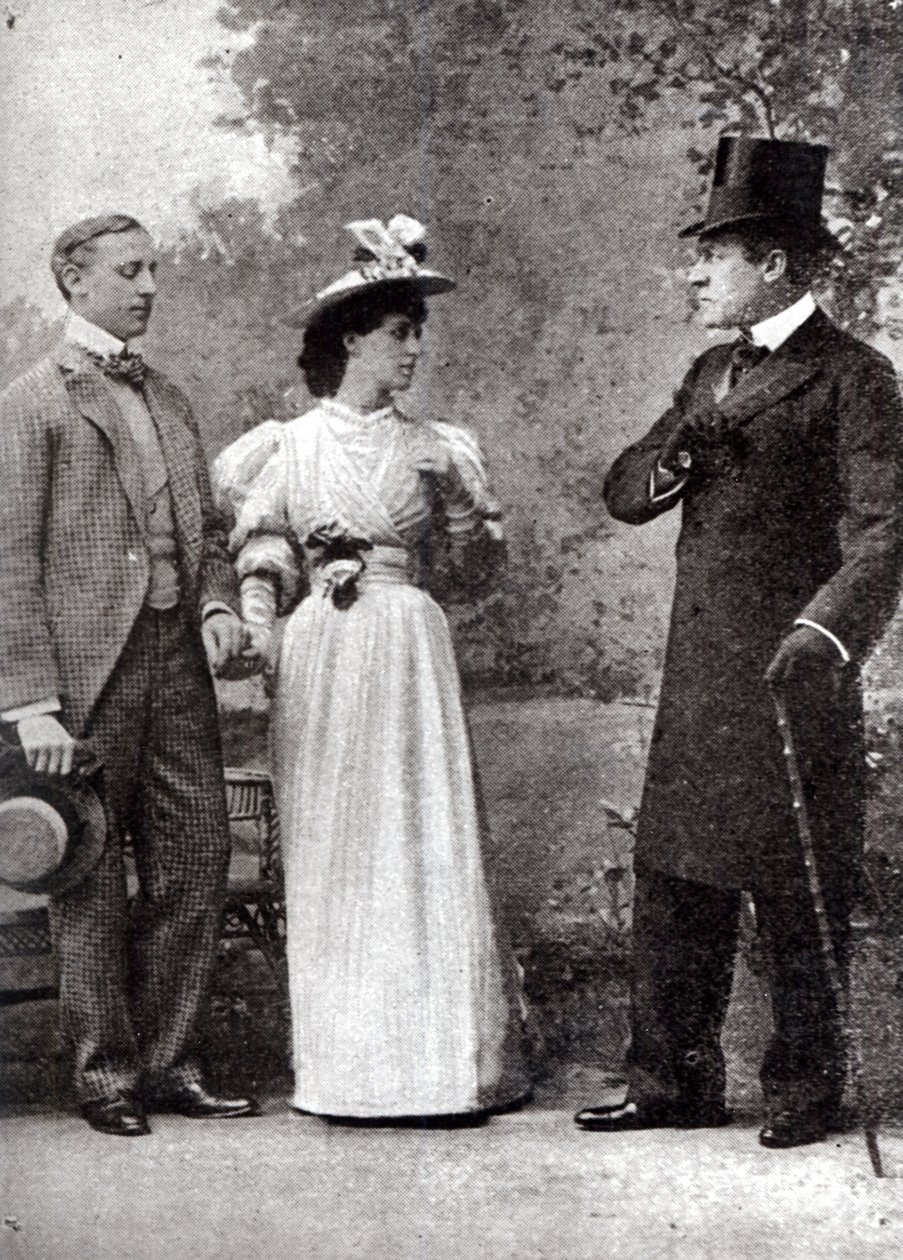 مشهد من أداء أهمية أن تكون جادًا ، من قبل أوسكار وايلد (1854-1900) في مسرح سانت جيمسفي 14 فبراير 1895 بواسطة مصور انجليزى