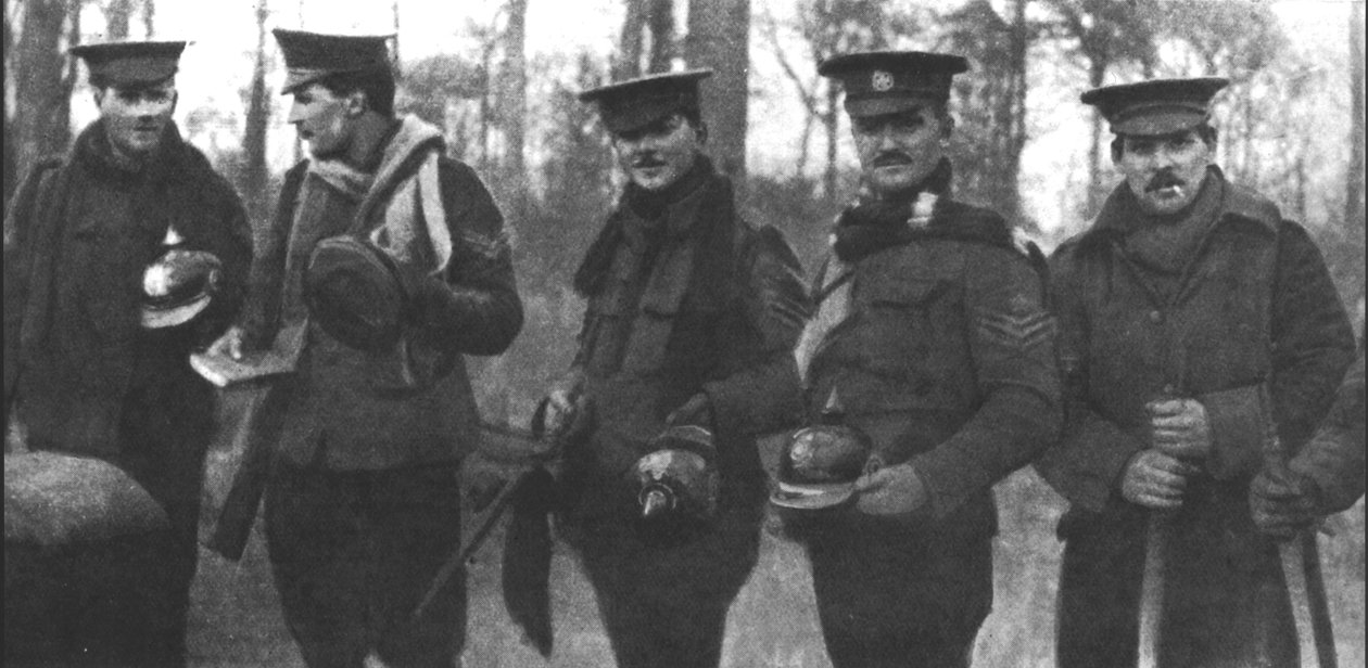 هدنة عيد الميلاد لعام 1914 ، نشرت عام 1915 بواسطة مصور انجليزى
