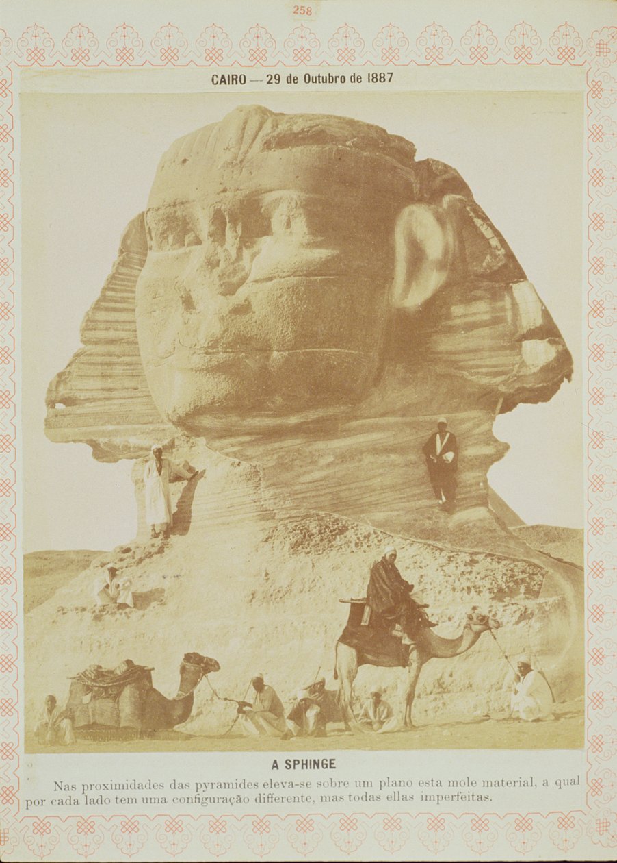 أبو الهول ، مصر ، 1887 (طبعة زلال) بواسطة مصور انجليزى