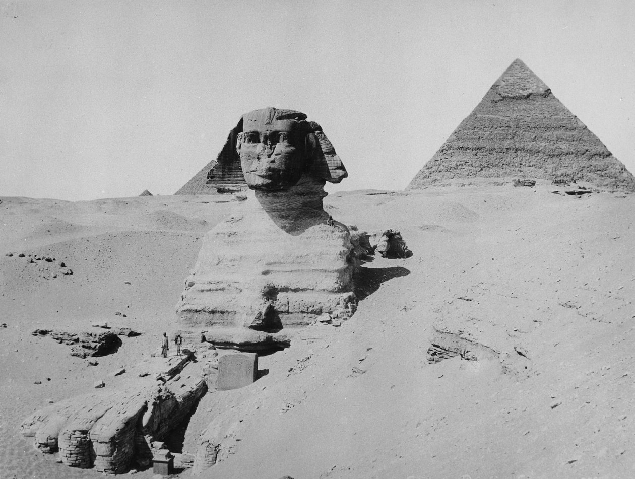 أبو الهول وهرام الشيفرين - الهرم الثاني ، 1904-05 بواسطة مصور انجليزى
