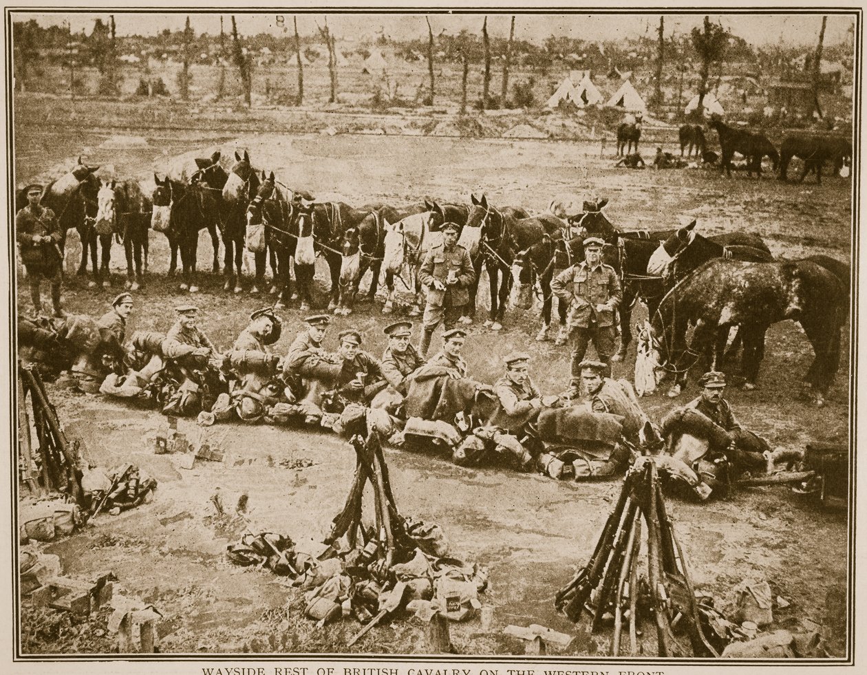 بقية جانب الفرسان البريطانيين على الجبهة الغربية ، 1914-1919 بواسطة مصور انجليزى