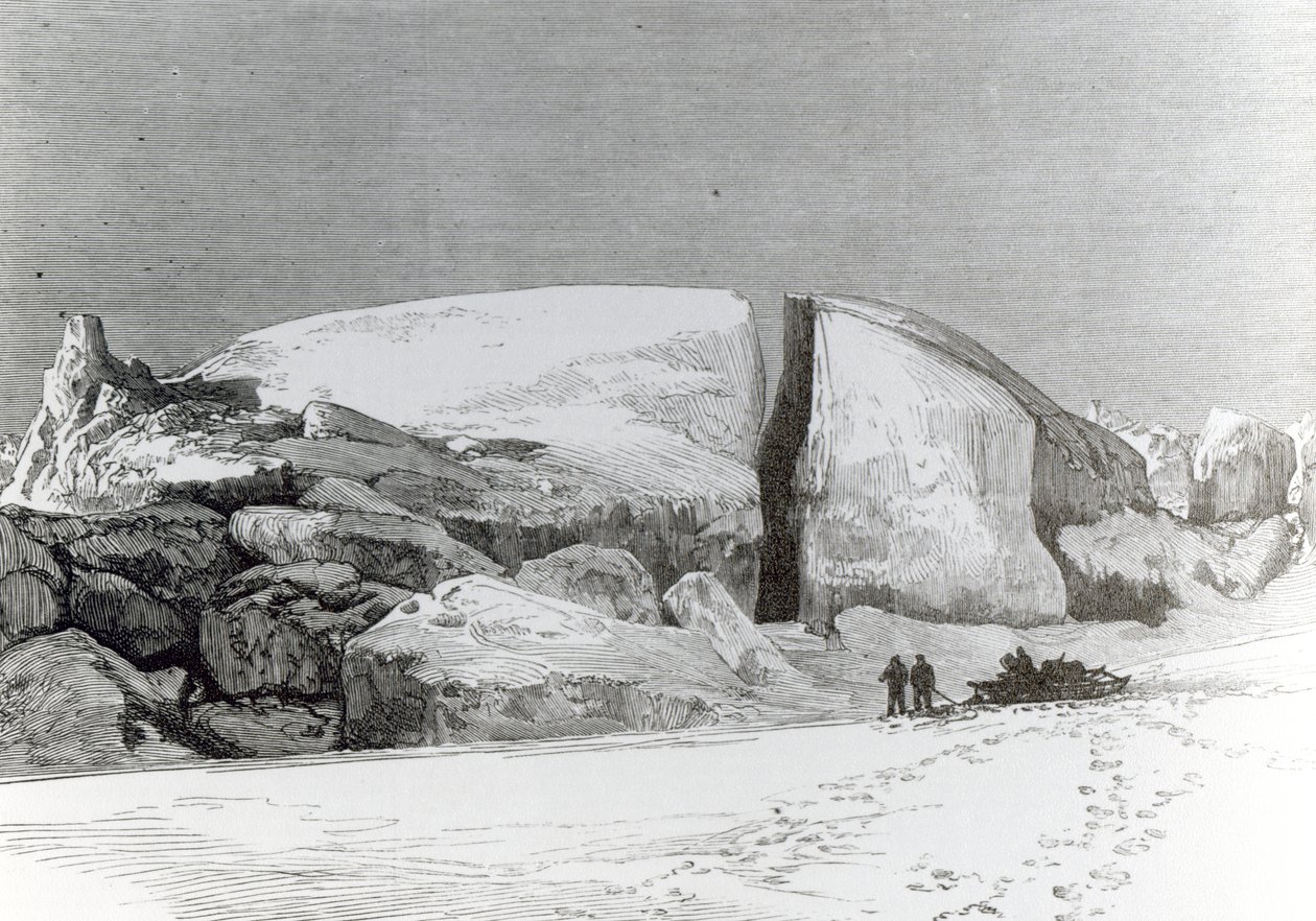 A Floe-Berg Aground ، تم نشره في `` The London Illustrated London News &39;&39; No.11 11 1876 بواسطة مدرسة اللغة الإنجليزية