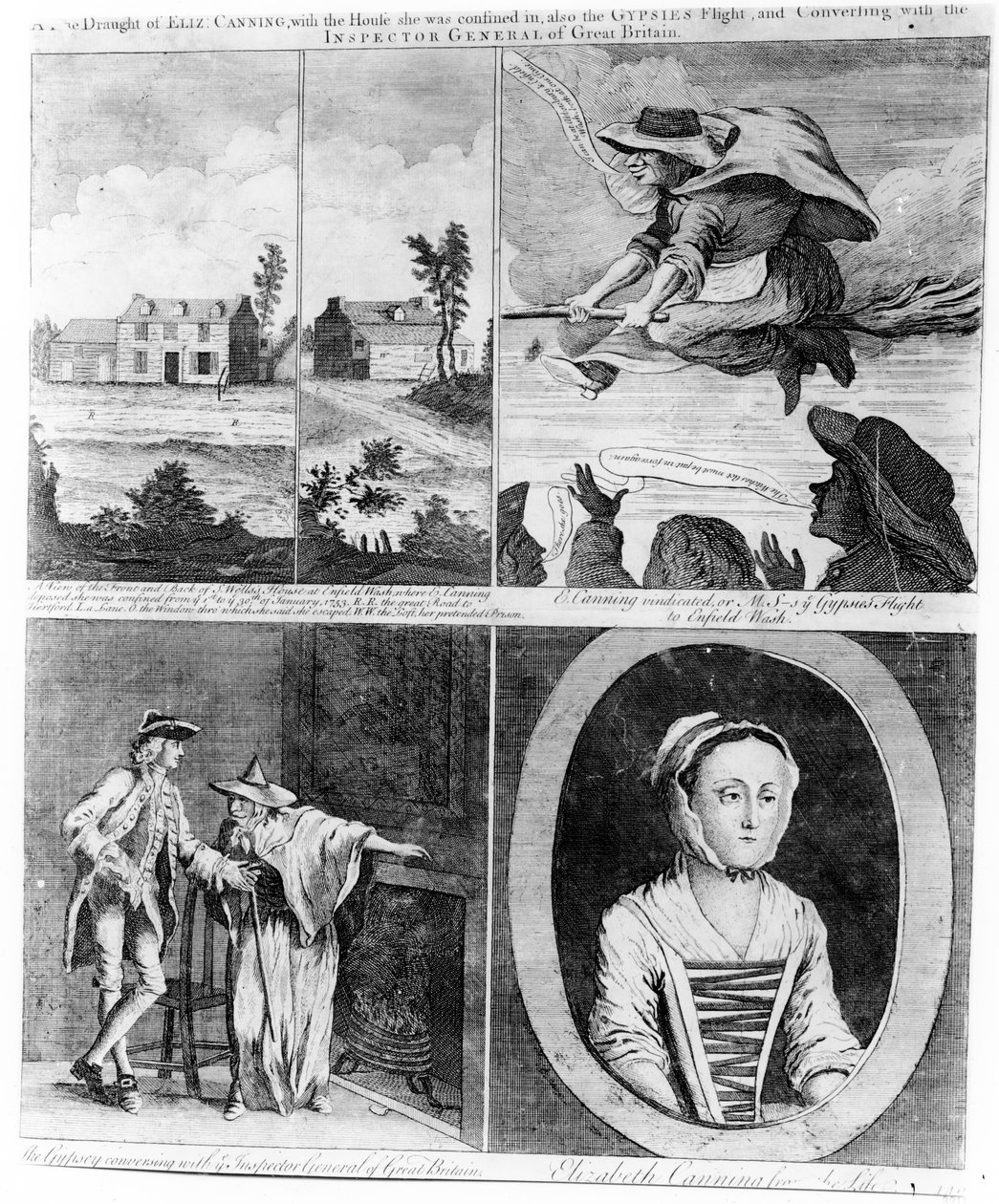 `` مسودة حقيقية لإليز كانينج &39;&39; ، نسخة ساخرة عن قصة إليزابيث كانينج ، 1753 بواسطة مدرسة اللغة الإنجليزية