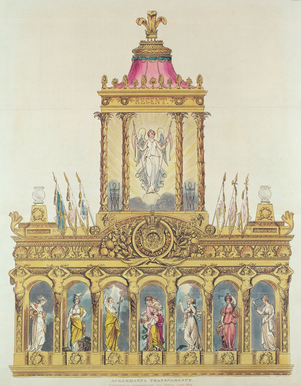 شفافية Ackermanns ، يونيو 1814 (النقش الملون و aquatint) بواسطة مدرسة اللغة الإنجليزية