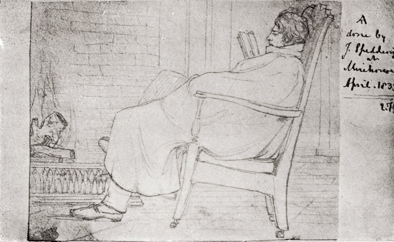 ألفريد لورد تينيسون (1809-92) بواسطة مدرسة اللغة الإنجليزية