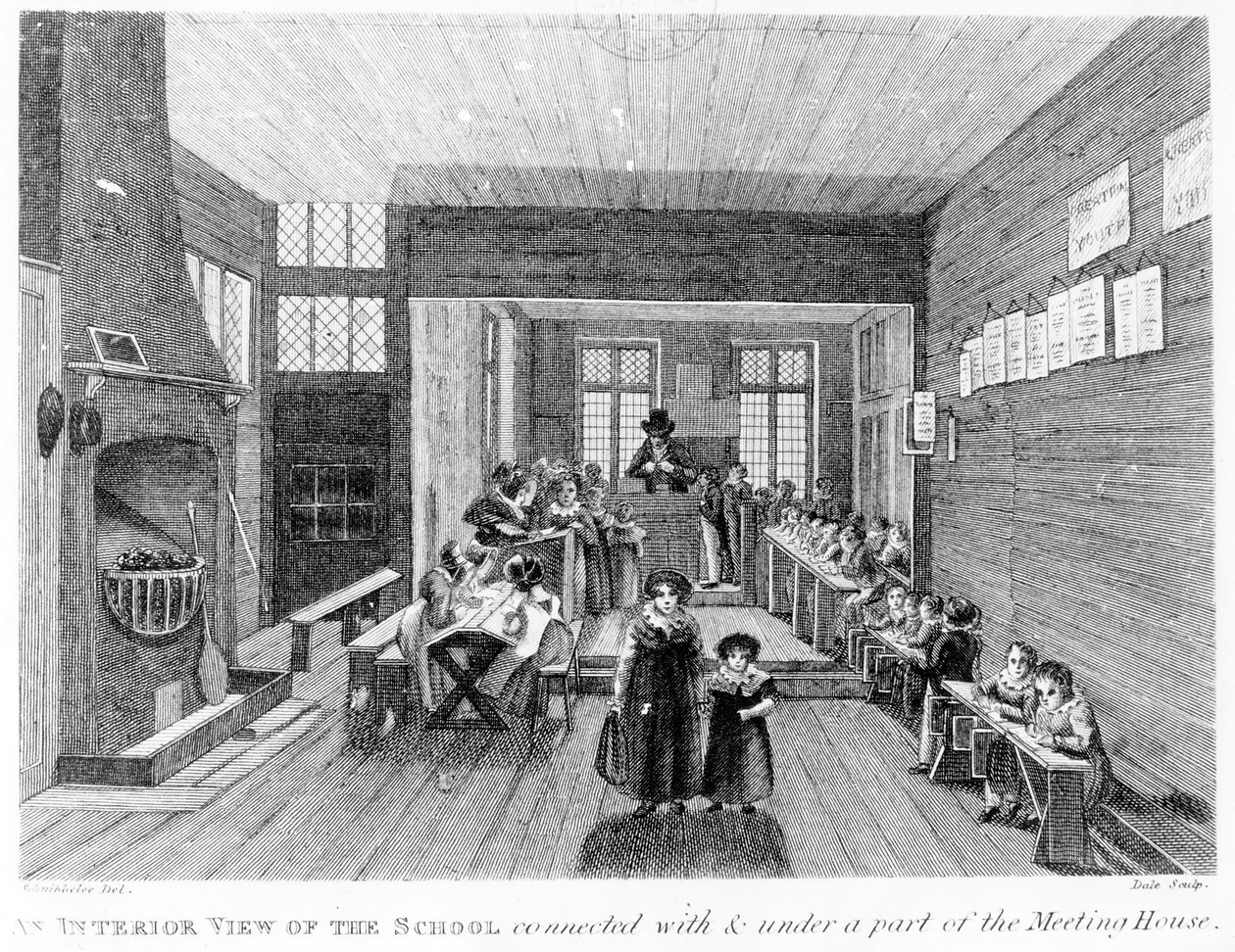 منظر داخلي للمدرسة نشره R. Wilkinson من 125 Fenchurch St. ، لندن ، 1822 بواسطة مدرسة اللغة الإنجليزية