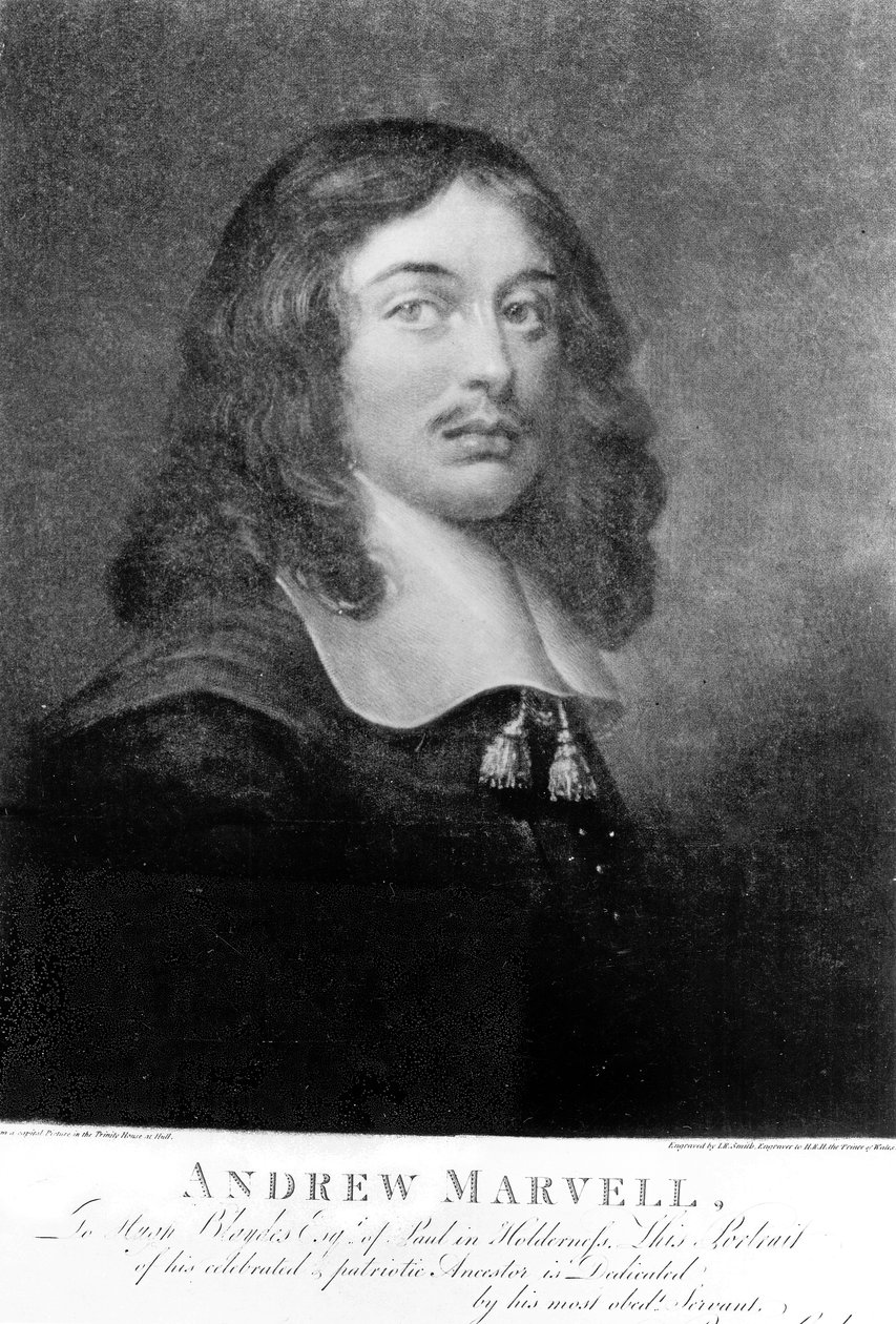 أندرو مارفيل (1621-78) ، منقوش بواسطة جون رافائيل سميث (1752-1812) بواسطة مدرسة اللغة الإنجليزية