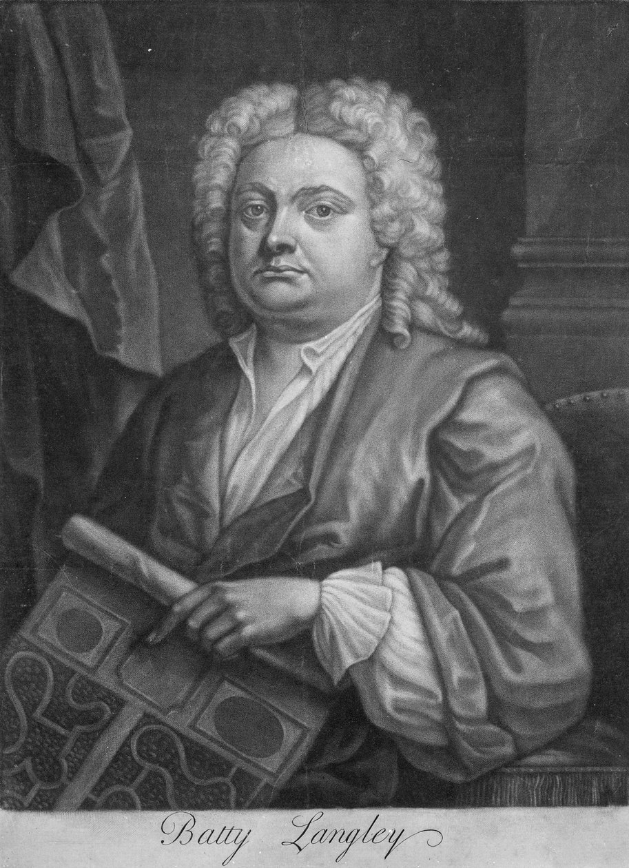 باتي لانغلي ، طبع بواسطة ج. كارويثام ، 1741 (الميزوتنت) بواسطة مدرسة اللغة الإنجليزية