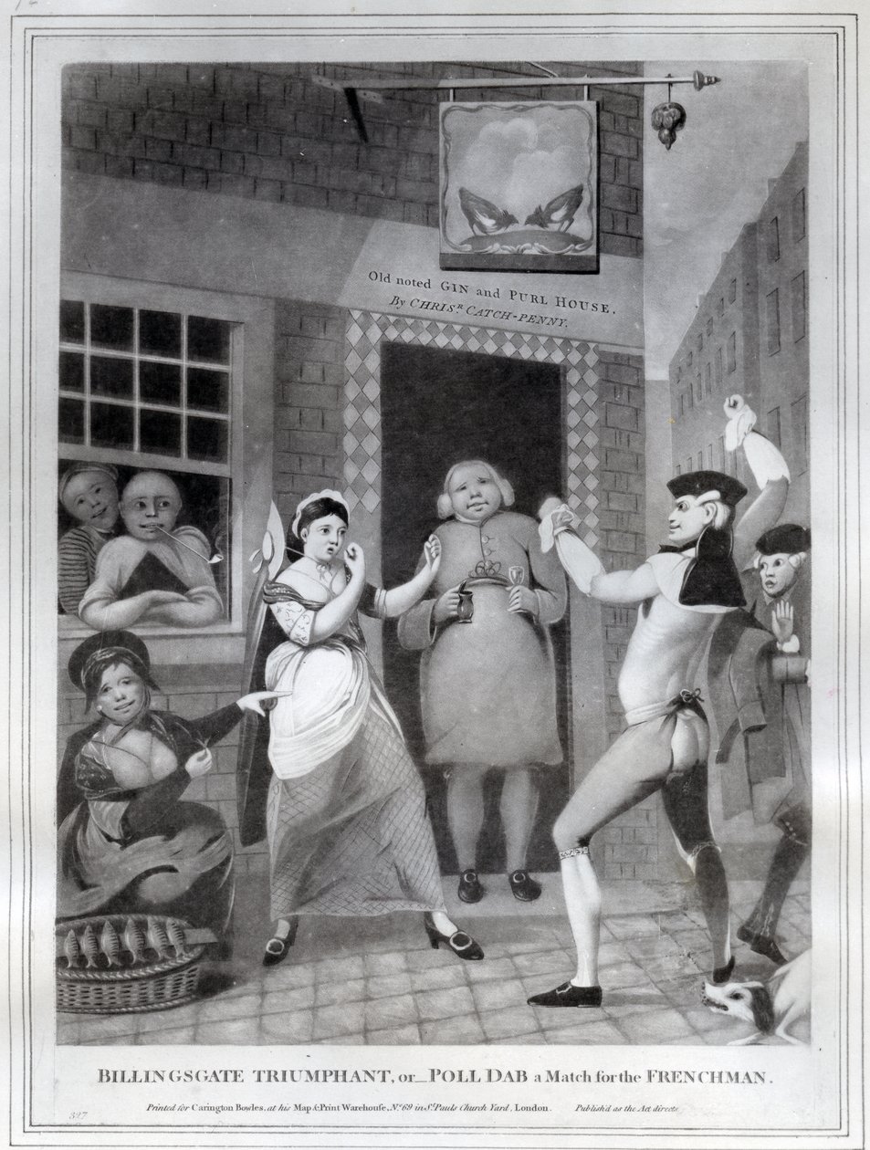 Billingsgate Triumphant ، أو - استطلاع داب مباراة للفرنسي ، 1775 بواسطة مدرسة اللغة الإنجليزية