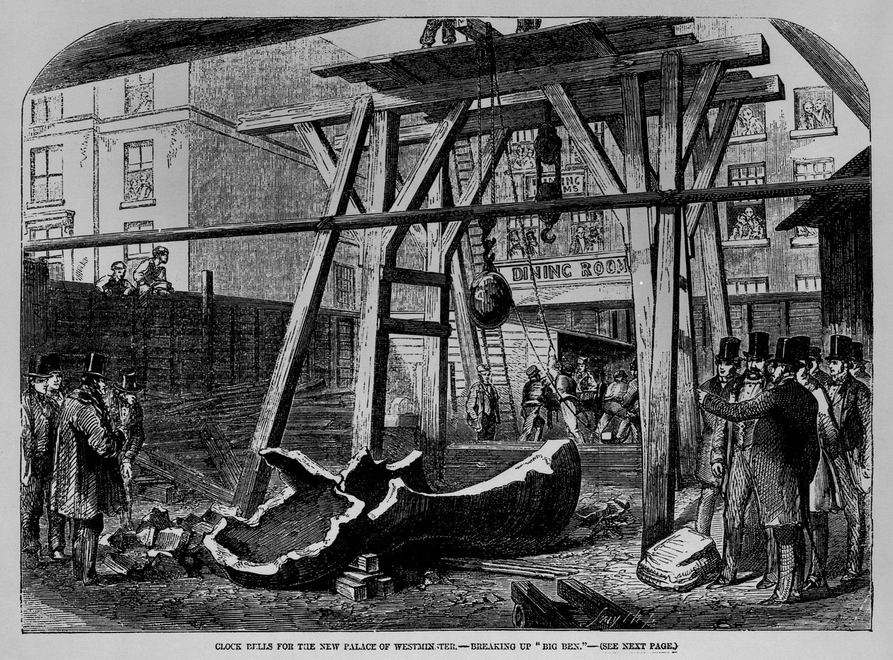 تفريق بيغ بن ، من "أخبار لندن المصورة" ، 6 مارس 1858 بواسطة مدرسة اللغة الإنجليزية