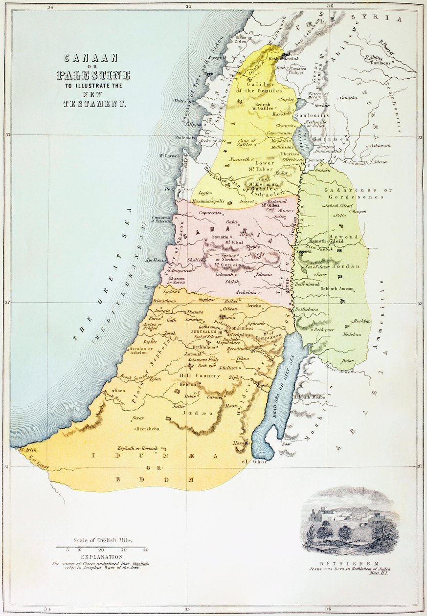 كنعان ، أو فلسطين في عهد العهد الجديد بواسطة مدرسة اللغة الإنجليزية