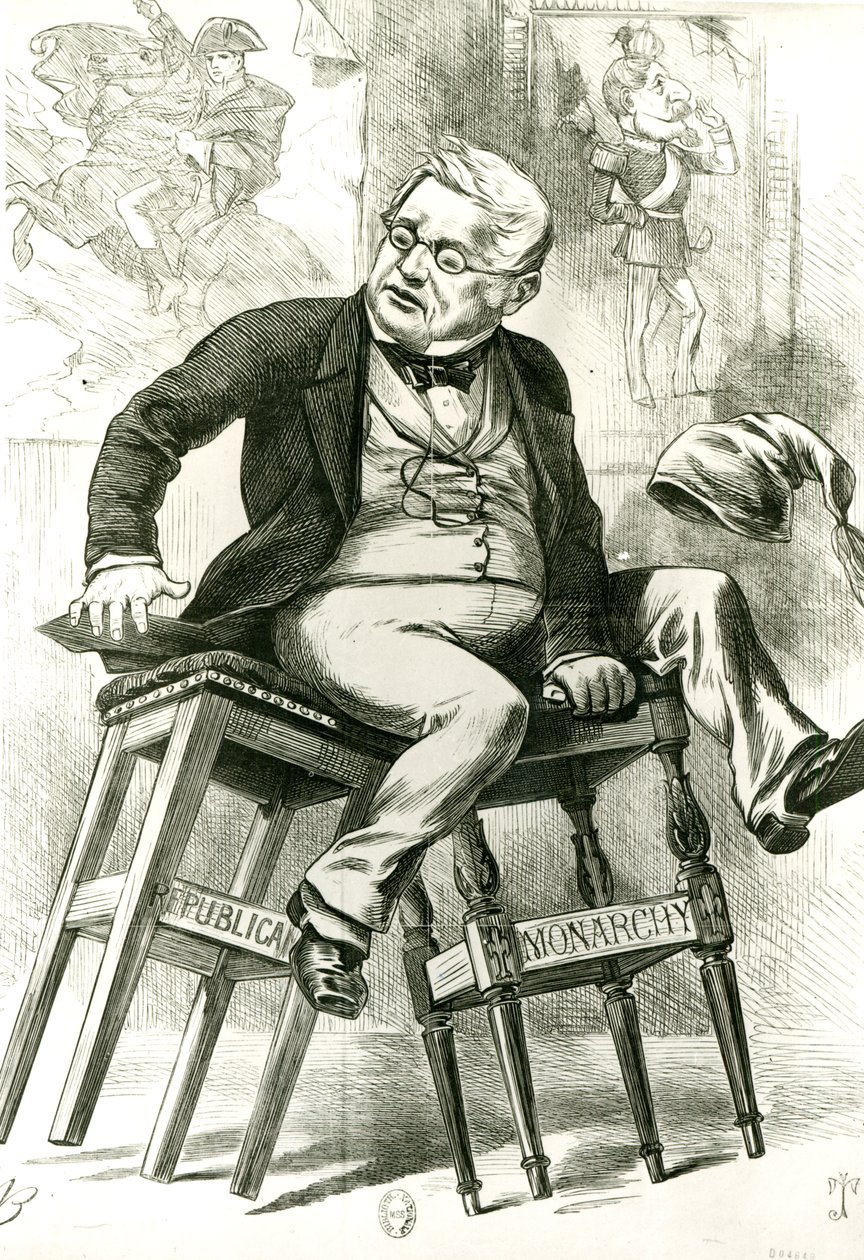 كاريكاتير أدولف ثيرز (1797-1877) بين برازين ، رسم توضيحي من "بانش" ، 1872 بواسطة مدرسة اللغة الإنجليزية