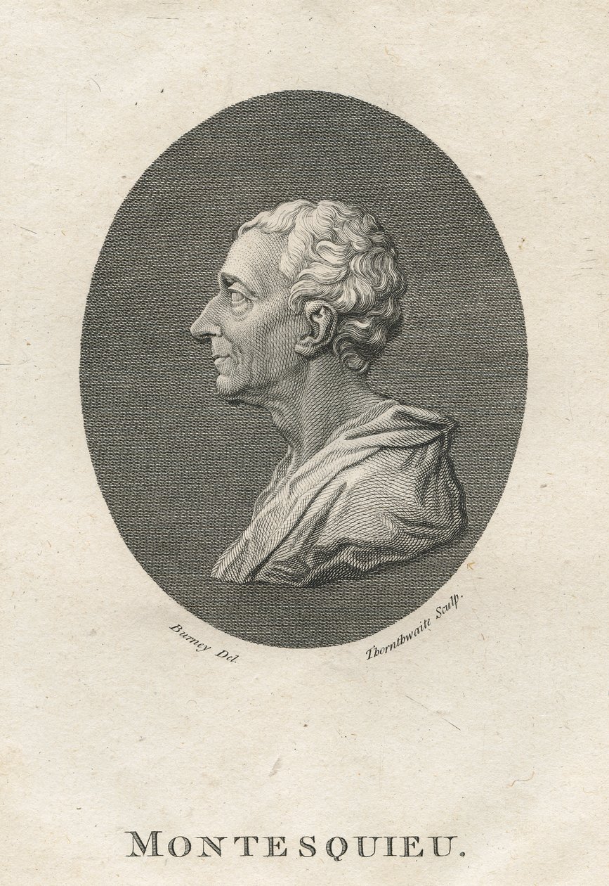 تشارلز لويس دي سيكوندات ، بارون دي مونتسكيو (1689-1755) بواسطة مدرسة اللغة الإنجليزية