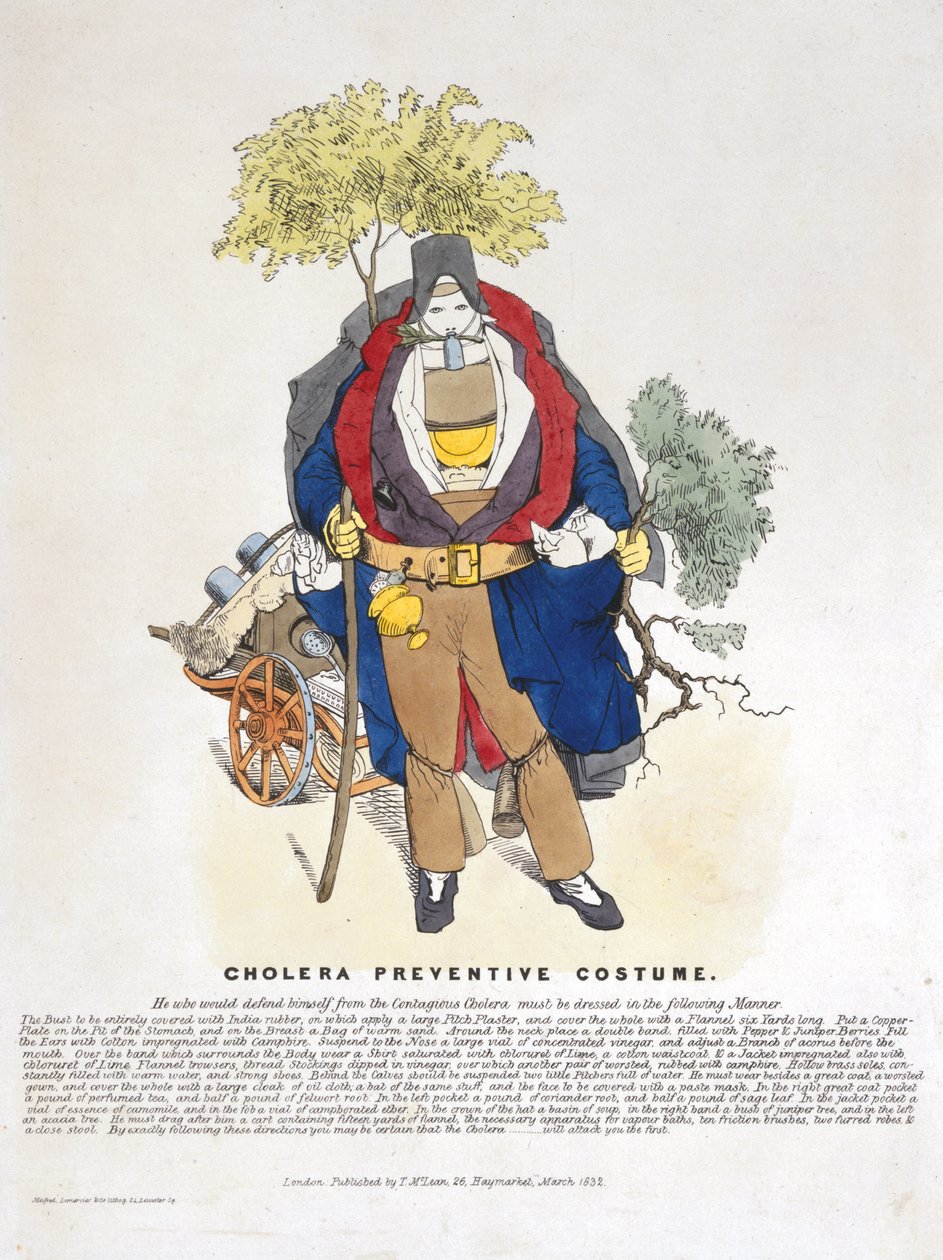 زي الكوليرا الوقائي ، مارس 1832 بواسطة مدرسة اللغة الإنجليزية