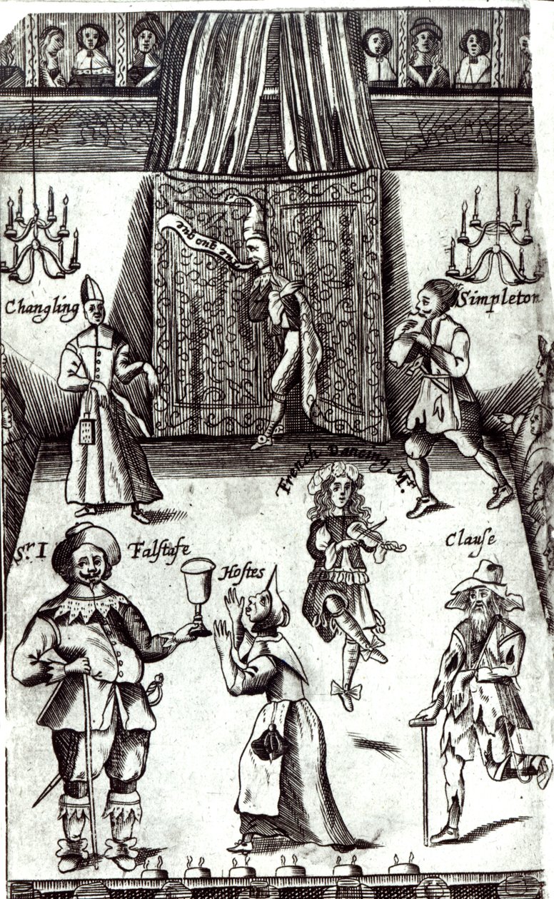 الممثلون الهزليون في الأداء ، 1662 بواسطة مدرسة اللغة الإنجليزية