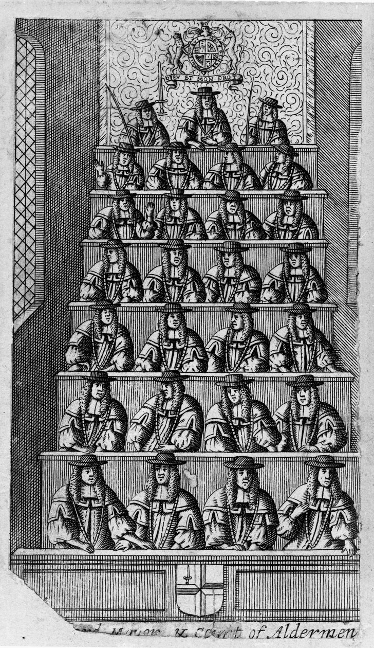 محكمة ألدرمان ، ج .1690 بواسطة مدرسة اللغة الإنجليزية