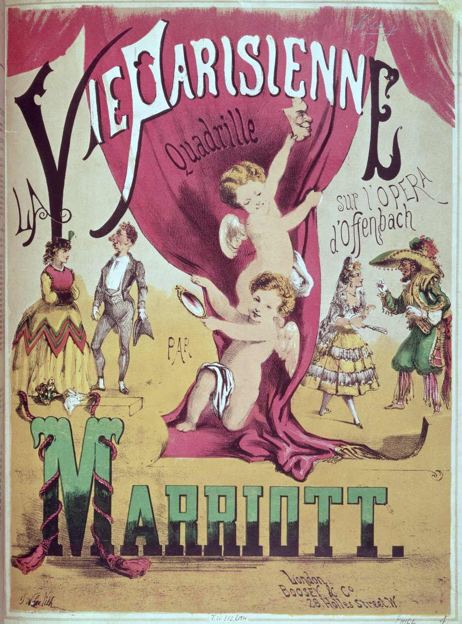 غلاف صفحة النتائج لـ "La Vie Parisienne Quadrille" من تشارلز ماريوت ، منقوش بواسطة TW Lee بواسطة مدرسة اللغة الإنجليزية