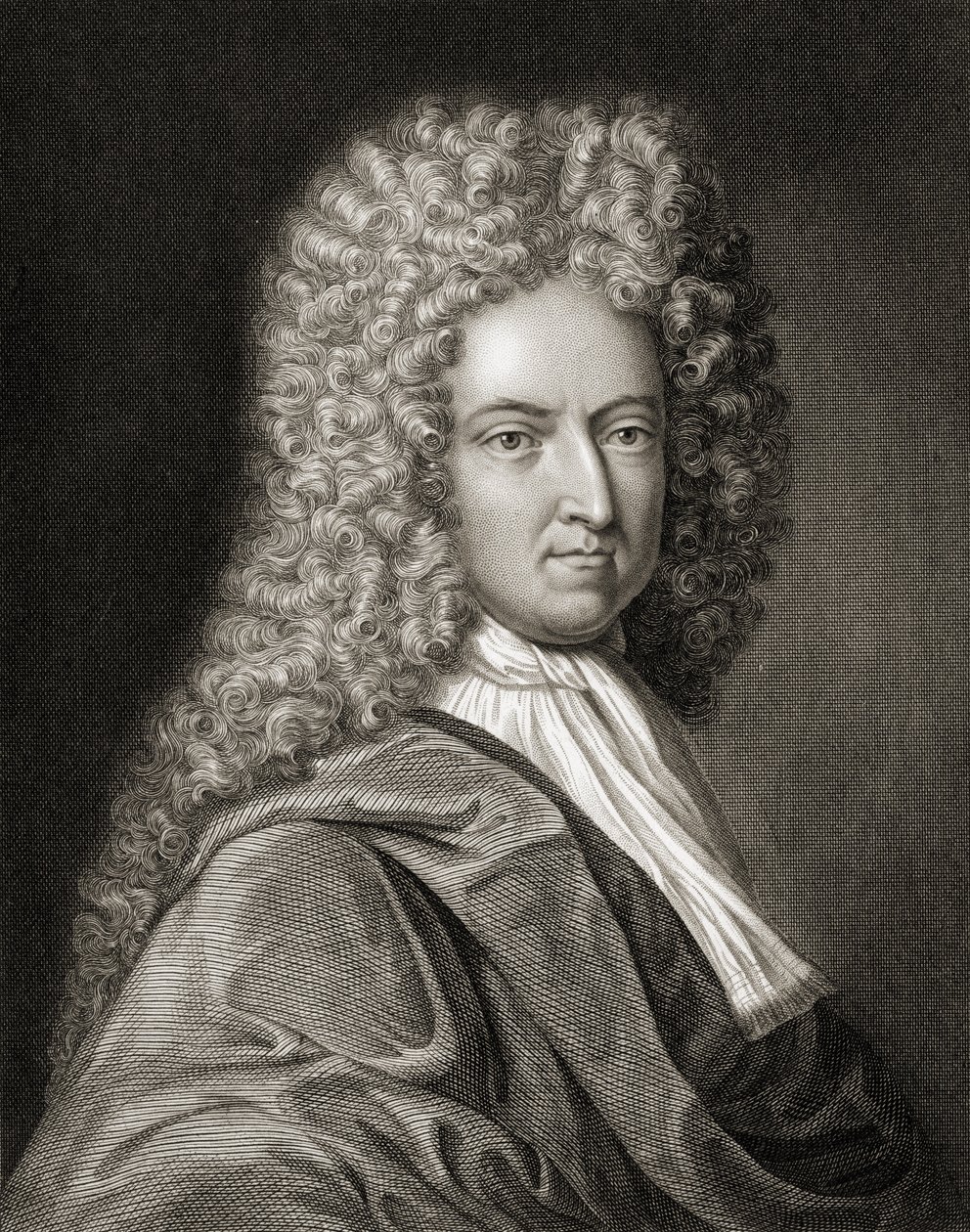 دانيال ديفو (1660-1731) من "معرض الصور" ، نُشر عام 1833 بواسطة مدرسة اللغة الإنجليزية