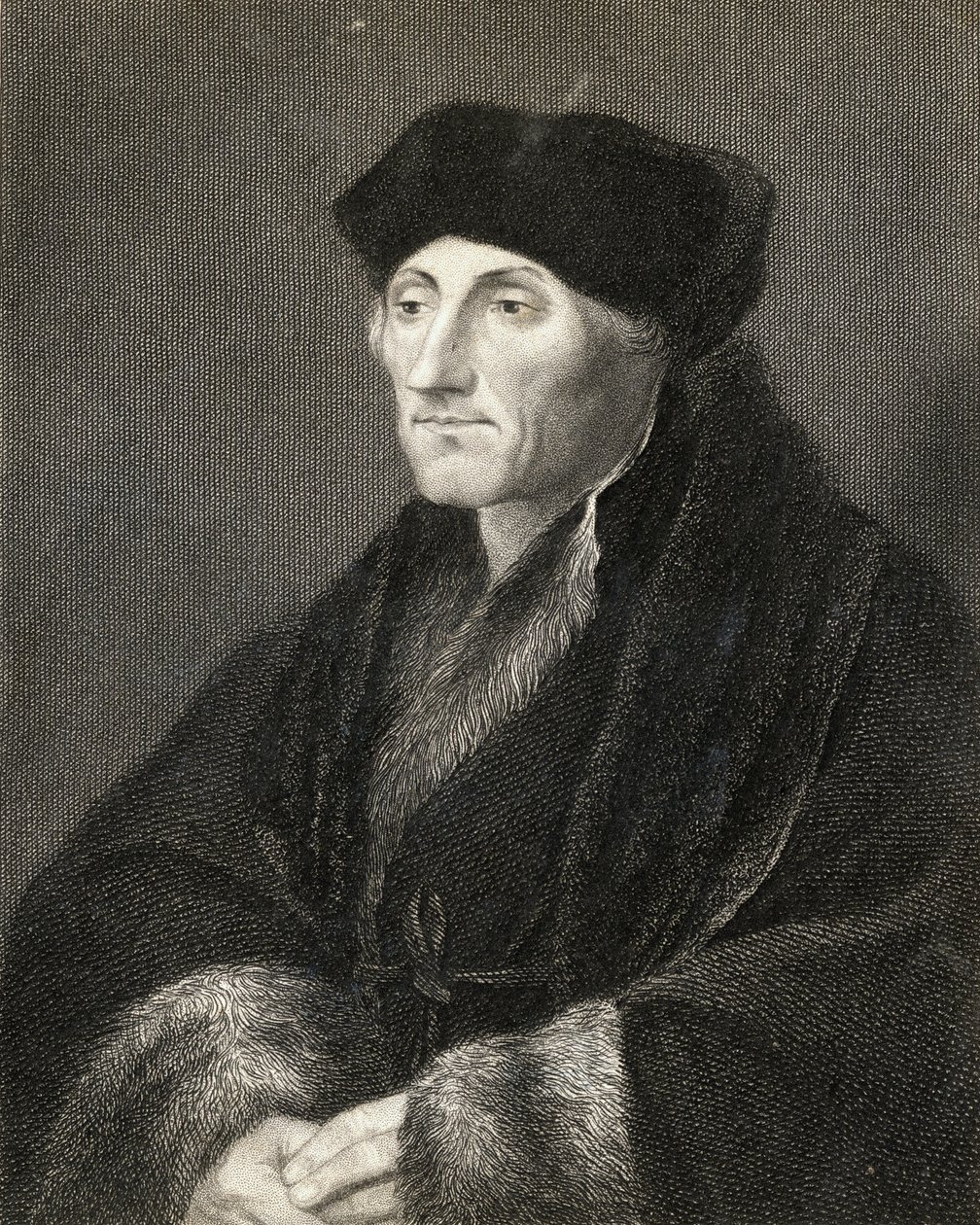 Desiderius Erasmus (1469-1536) من "معرض الصور" ، نُشر عام 1833 بواسطة مدرسة اللغة الإنجليزية