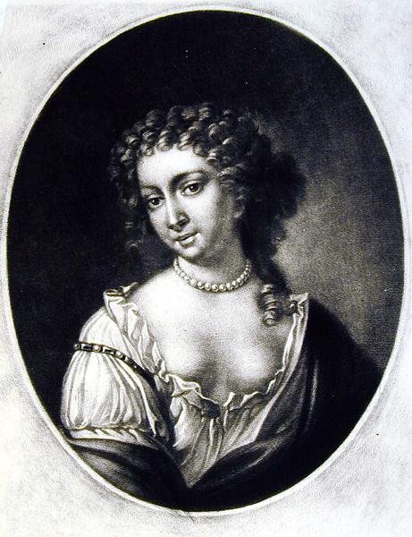 إليانور جوين (1650-87) صورة توضيحية من صور شخصيات لامعة في التاريخ البريطاني ، نقشها ريتشارد إيرلوم (1743-1822) وتشارلز تورنر (c.1775-1857) (mezzotint) بواسطة مدرسة اللغة الإنجليزية
