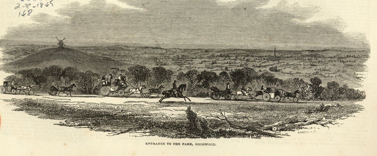 مدخل الحديقة ، جودوود ، من "أخبار لندن المصورة" ، 2 أغسطس 1845 بواسطة مدرسة اللغة الإنجليزية