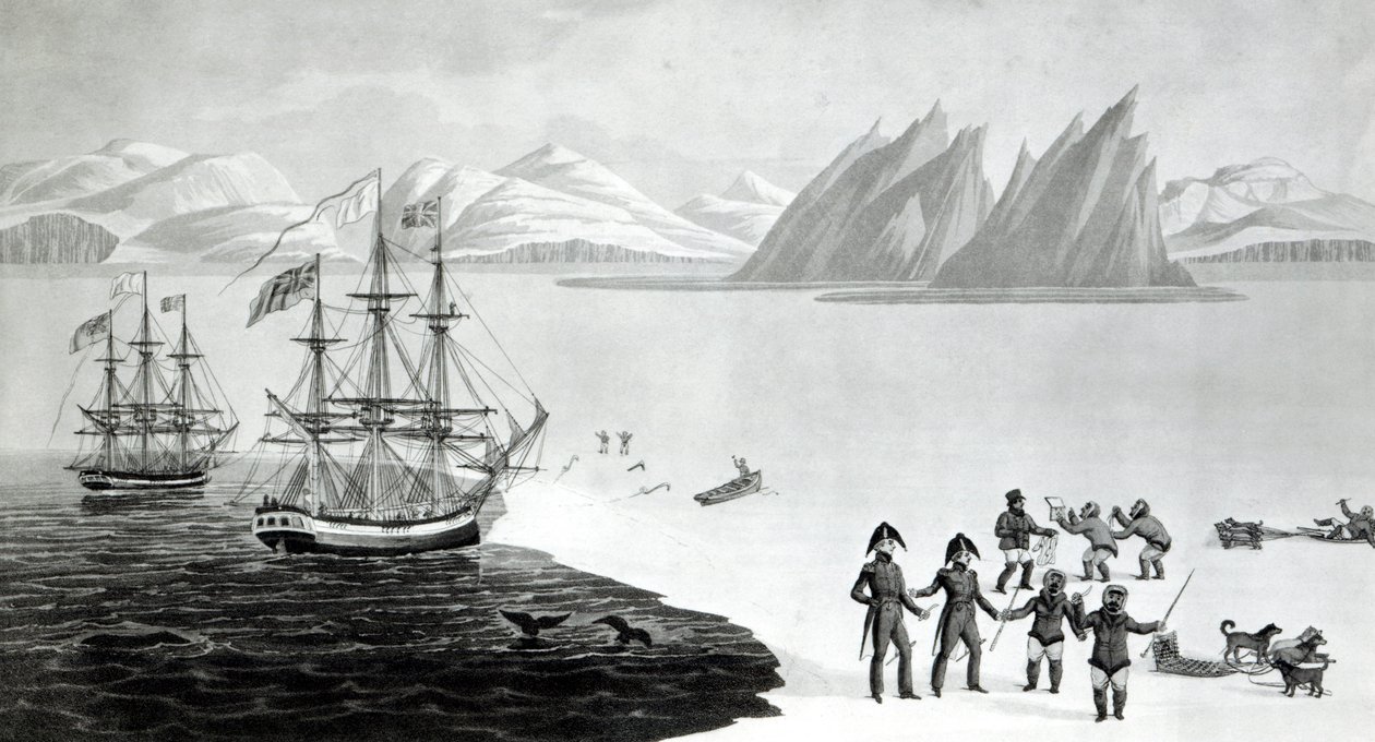 أول اتصال مع السكان الأصليين لخليج الأمير ريجنتس ، 1818 بواسطة مدرسة اللغة الإنجليزية