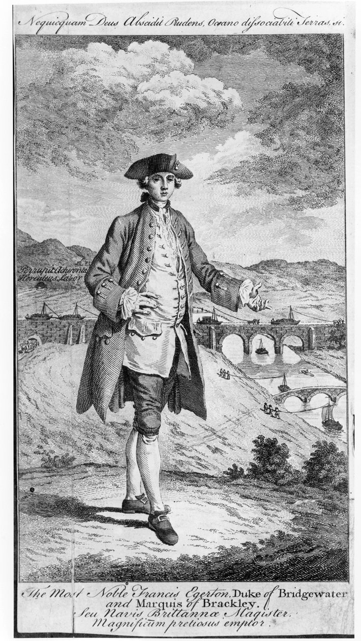 فرانسيس إيجرتون (1736-1803) ، دوق بريدجووتر الثالث وماركيس براكلي بواسطة مدرسة اللغة الإنجليزية