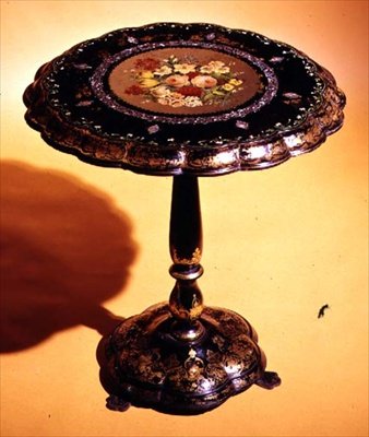 طاولة ألعاب ، c.1860 (الورق المعجن) بواسطة مدرسة اللغة الإنجليزية