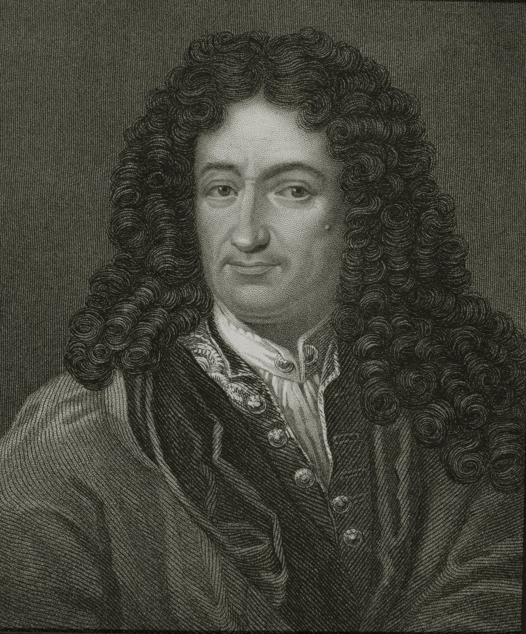 Godfrey William Leibnitz (1646-1716) من "معرض الصور" ، نُشر عام 1833 بواسطة مدرسة اللغة الإنجليزية