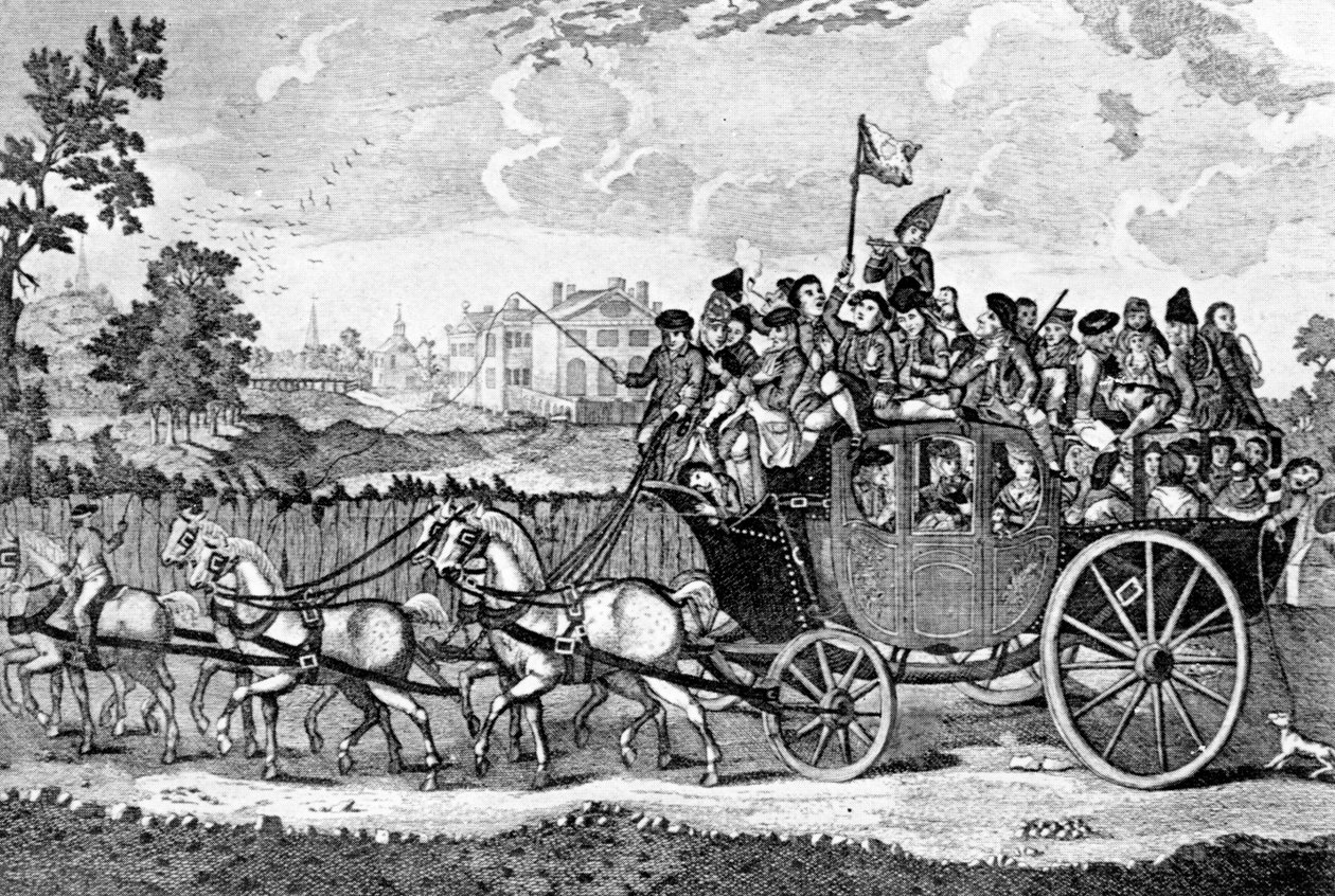 الذهاب إلى Bury Fair ، 1750 بواسطة مدرسة اللغة الإنجليزية