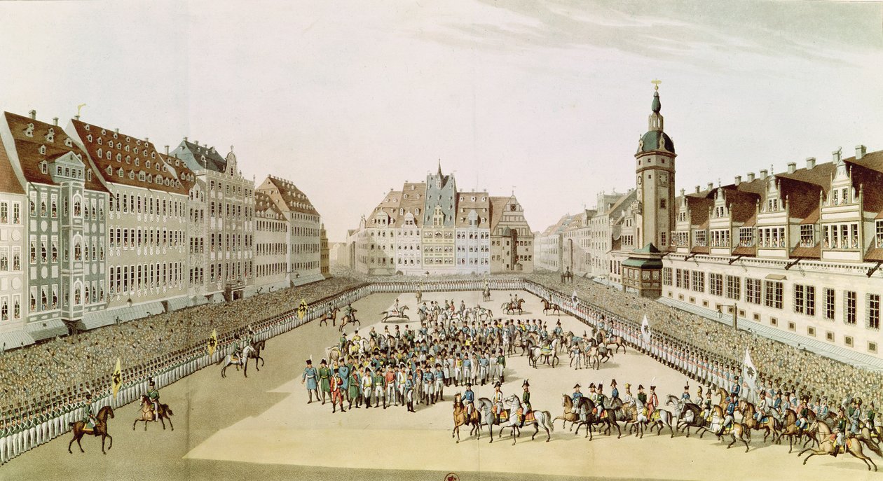 الدخول الكبير لملوك الحلفاء إلى Leipsic ، 19 أكتوبر 1813 ، 1815 بواسطة مدرسة اللغة الإنجليزية