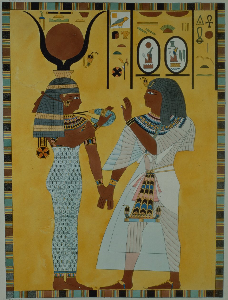 رسم توضيحي من مقابر وادي ملوك طيبة اكتشفها ج. بيلزوني ، نُشر عام 1820 بواسطة مدرسة اللغة الإنجليزية