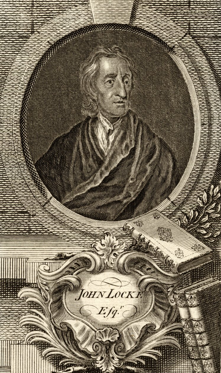 جون لوك (1632-1704) من "معرض الصور" ، نُشر عام 1833 بواسطة مدرسة اللغة الإنجليزية
