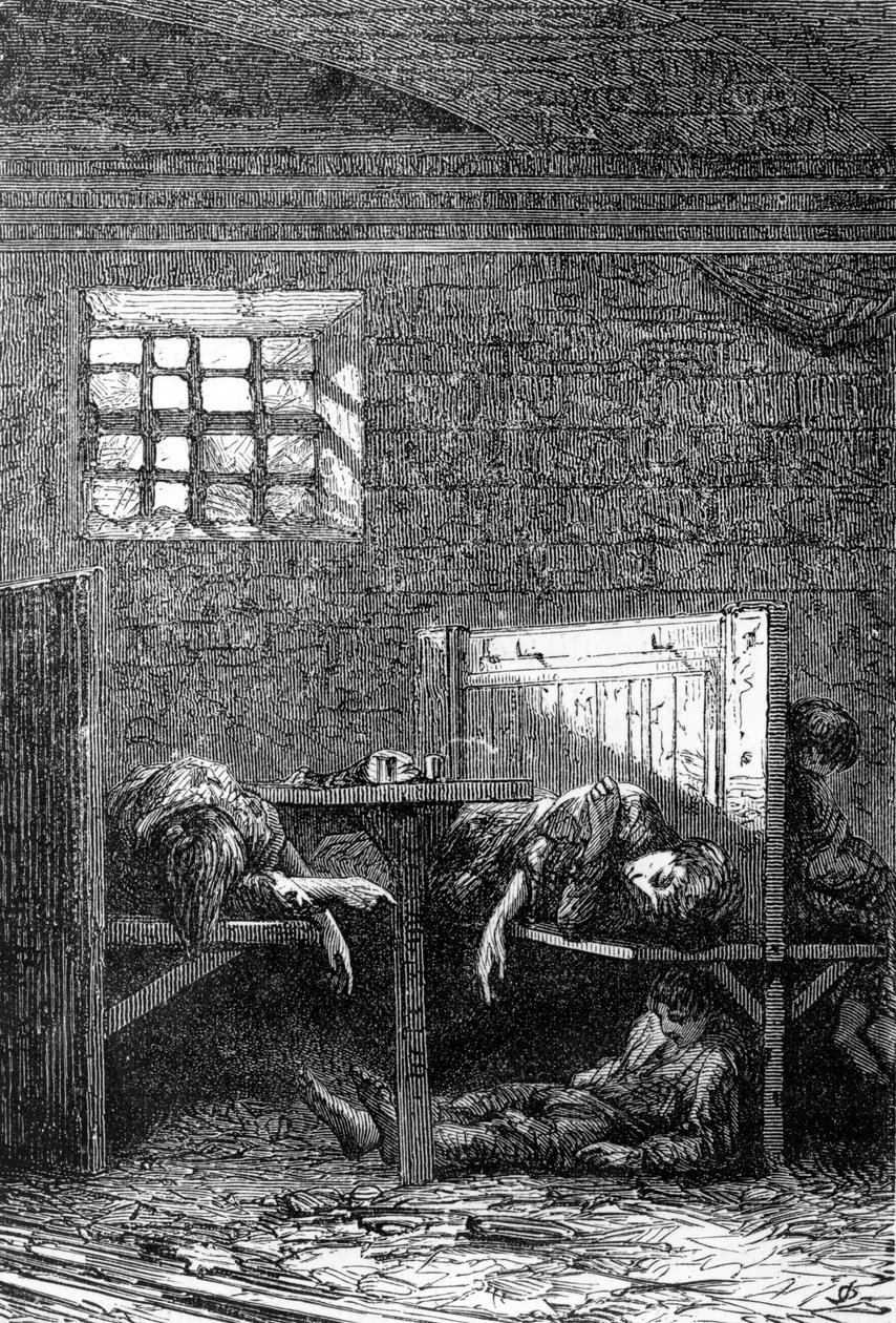 Little Vagabonds Little Sleeping Vagabonds ، رسم توضيحي من "ذكريات لندن" بقلم إدموندو دي أميسيس ، نُشر عام 1874 بواسطة مدرسة اللغة الإنجليزية