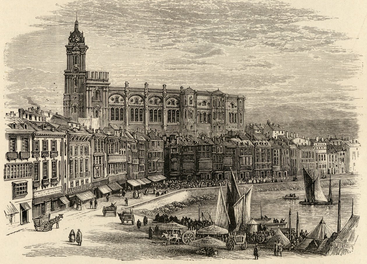 ملقة ، إسبانيا ، من "الصور الإسبانية" القس صموئيل مانينغ ، نُشر عام 1870 بواسطة مدرسة اللغة الإنجليزية