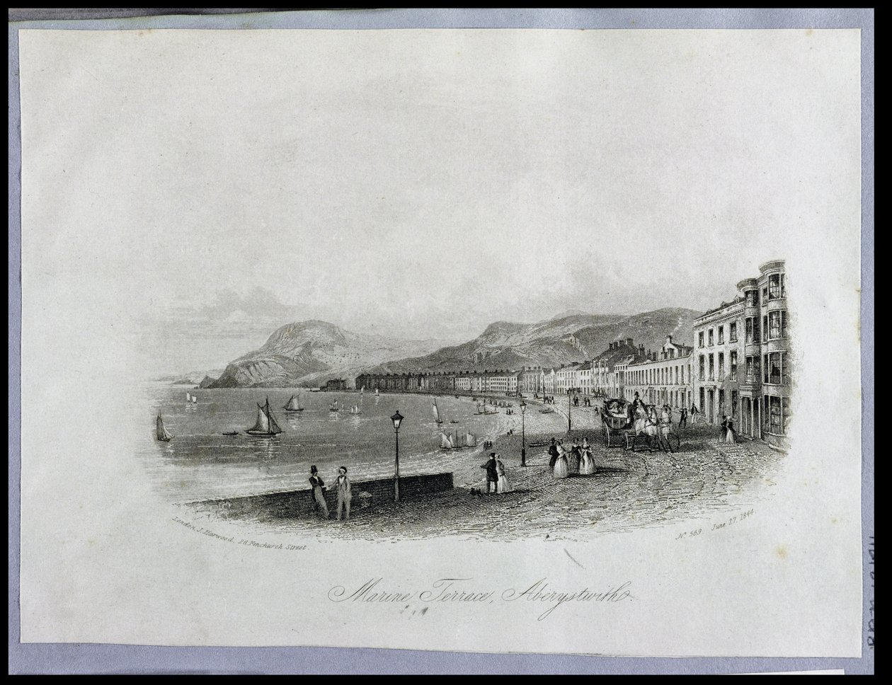 مارين تيراس ، أبيريستويث ، 1844 (الحفر والنقش المائي) بواسطة مدرسة اللغة الإنجليزية
