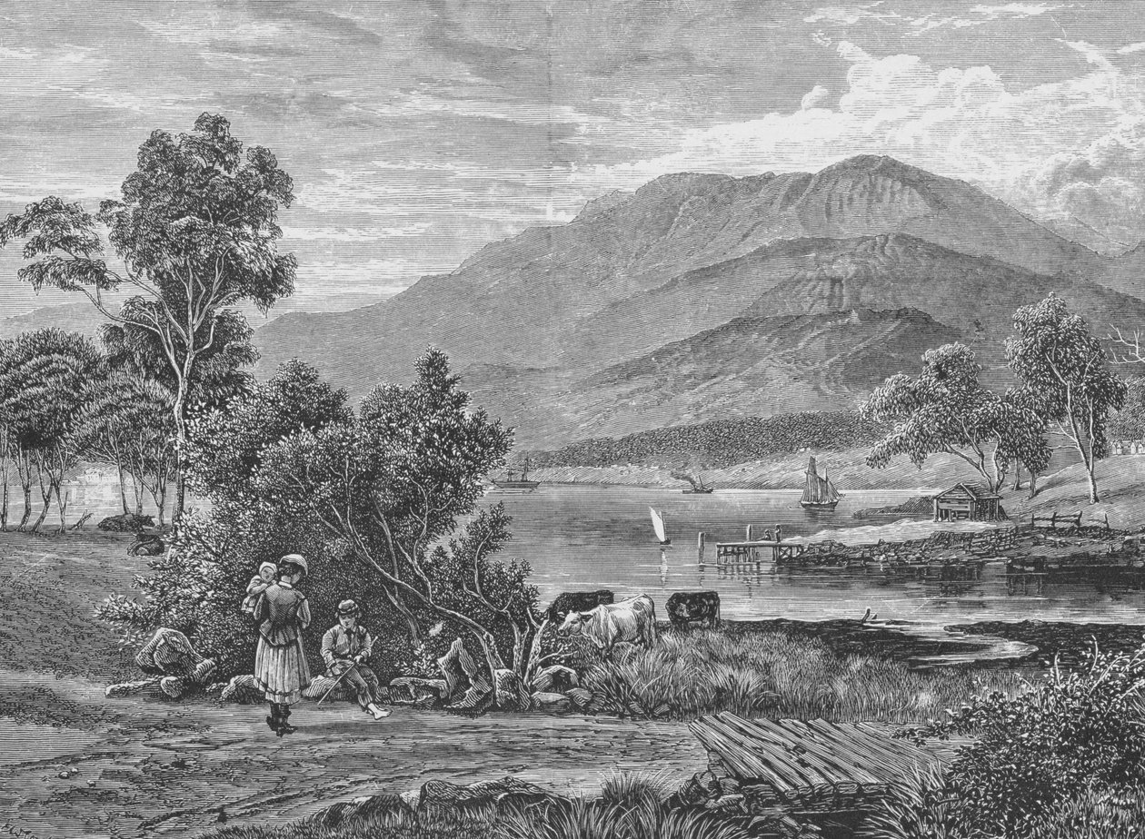 جبل ويلينغتون ، تسمانيا ، أستراليا ، من "Australian Pictures" ، حانة. من قبل جمعية المسالك الدينية ، 1886 بواسطة مدرسة اللغة الإنجليزية