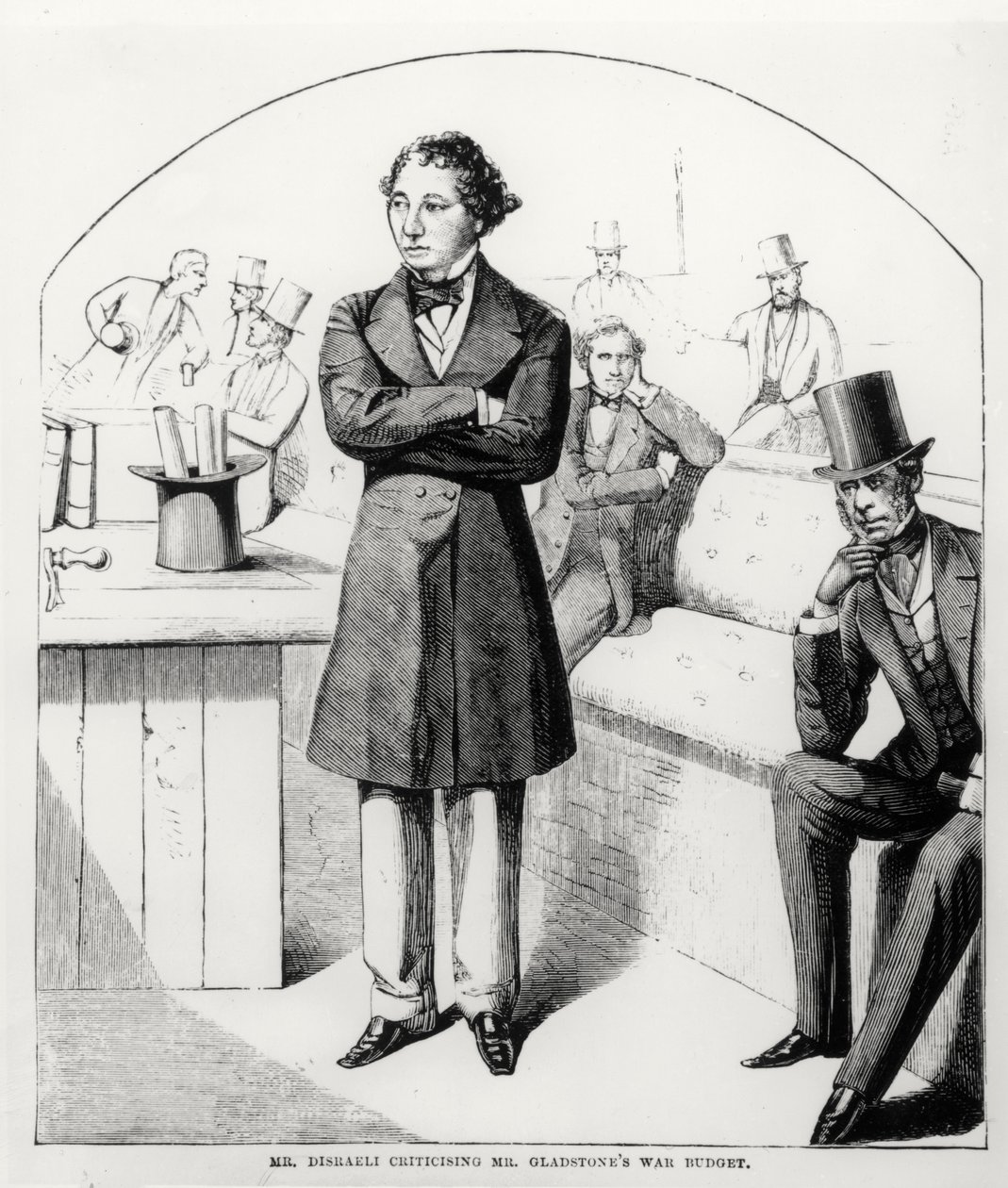 السيد Disraeli ينتقد السيد Gladstones War Budget c.1853-54 بواسطة مدرسة اللغة الإنجليزية