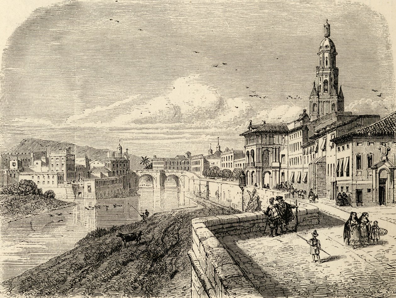مورسيا ، إسبانيا ، من "الصور الإسبانية" القس صموئيل مانينغ ، نُشر عام 1870 بواسطة مدرسة اللغة الإنجليزية