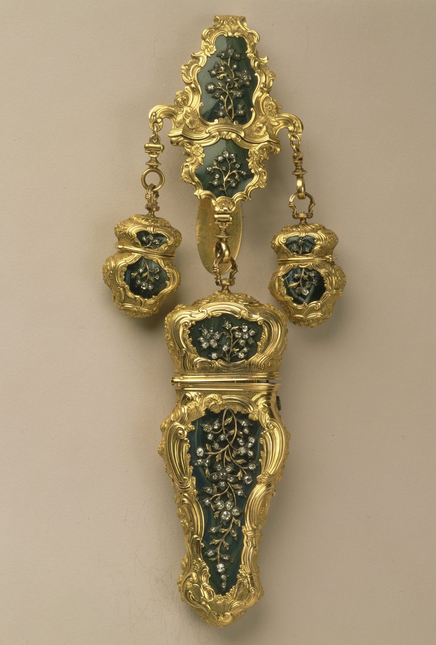 Necessaire على شاتلين ، من قبل توماس تيرل ، لندن ، 1752-53 (العقيق ، الذهب والماس) بواسطة مدرسة اللغة الإنجليزية