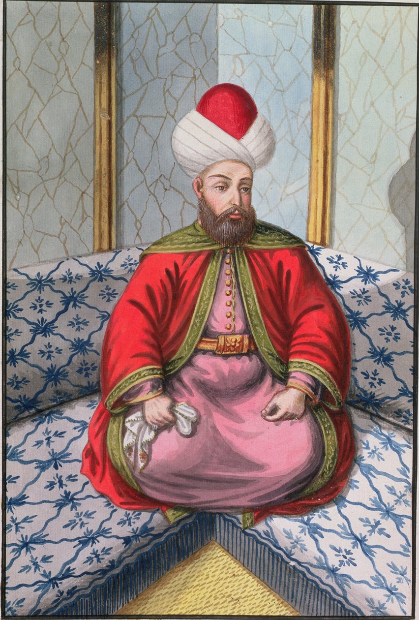 أورخان (1288-1359) ، السلطان 1326-59 ، من سلسلة صور شخصية لأباطرة تركيا ، 1808 (مرحاض) بواسطة مدرسة اللغة الإنجليزية