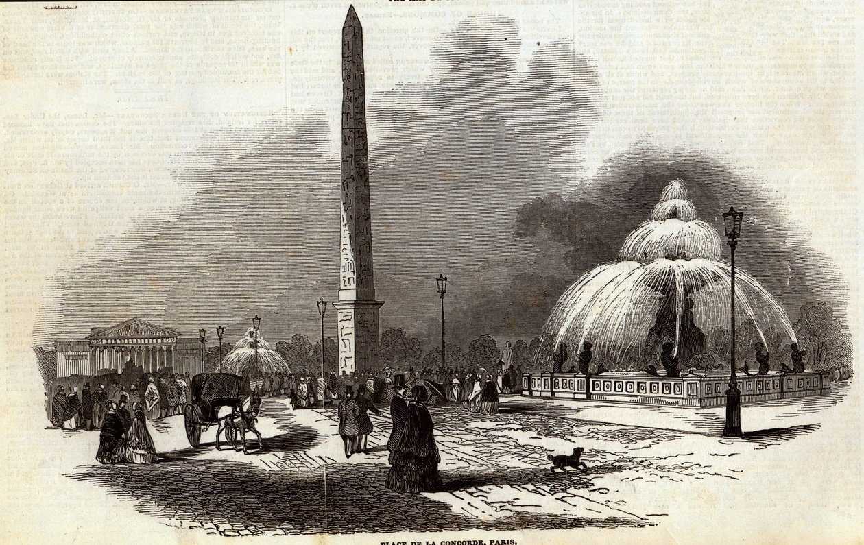 بلاس دي لا كونكورد ، باريس ، من أخبار لندن المصورة ، 2 أغسطس 1845 بواسطة مدرسة اللغة الإنجليزية